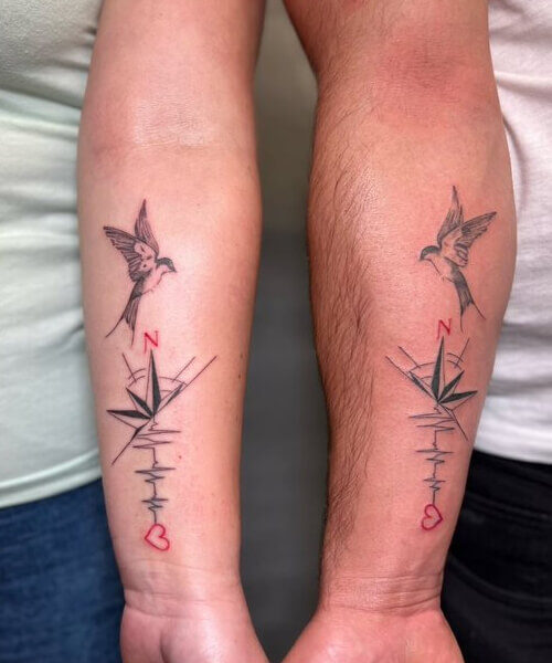 pasujący tatuaż dla pary