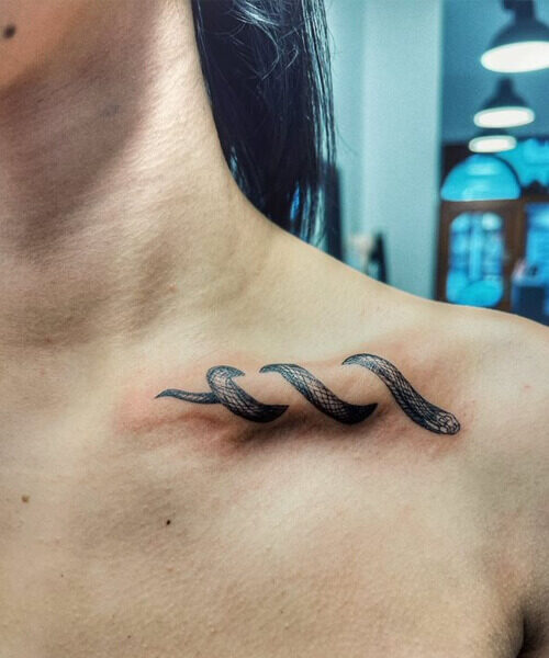 tatuaż z wężem